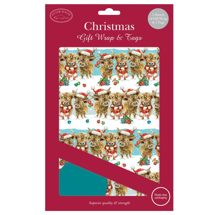 Highland Friends Christmas Wrap & Tags