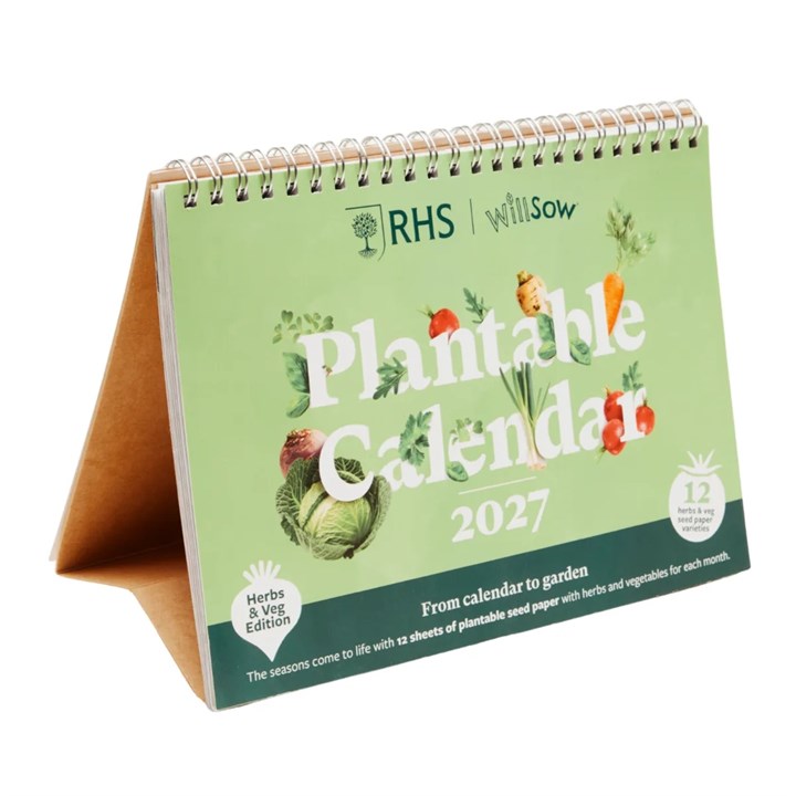 RHS, Plantable Veg & Herb Small Easel Desk Calendar 2027
