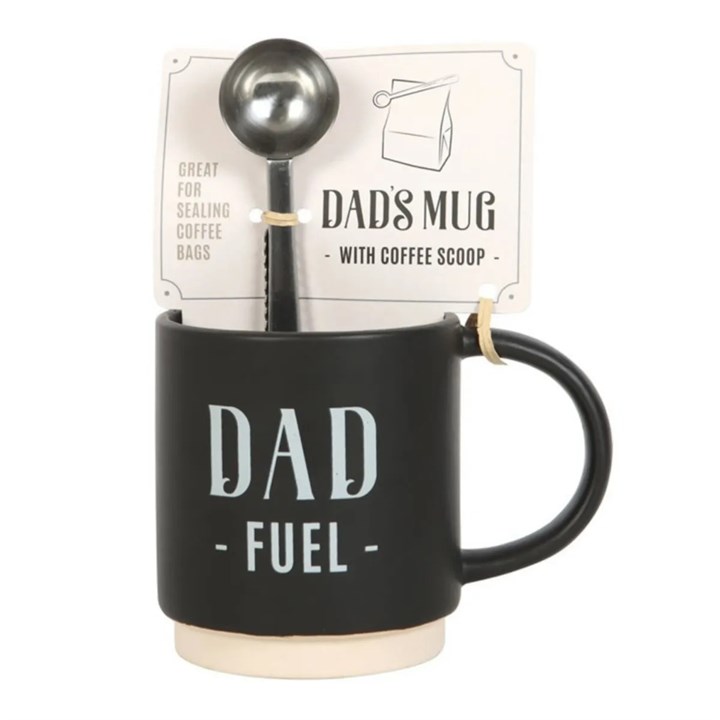 Dad Fuel Mug and Coffee Scoop Clip
