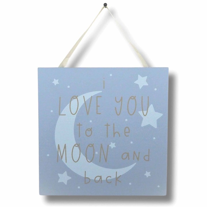 Love You to the Moon and Back – Hanging Plaque