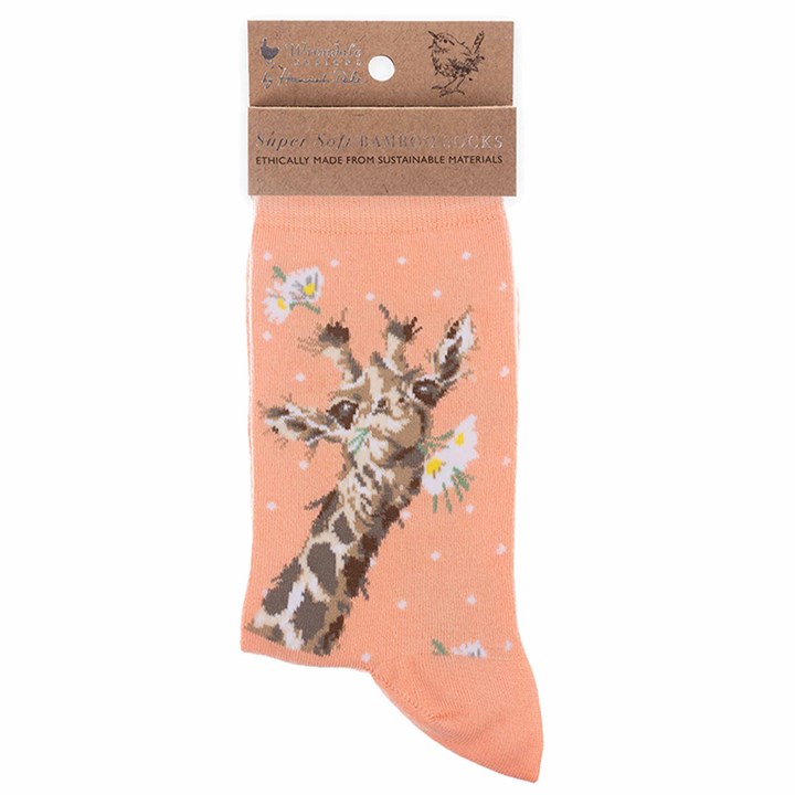 Wrendale Designs, Flowers & Giraffe Socks – Size 4 – 7