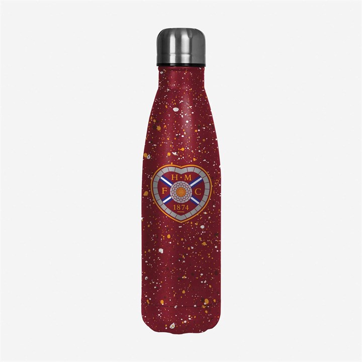 Hearts FC Paint Splatter Water Bottle