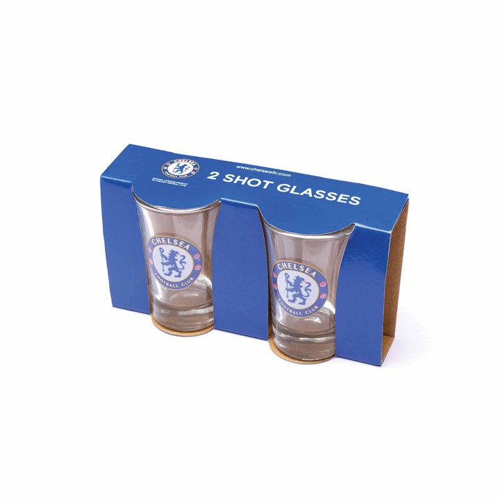Chelsea FC 2 Pack Shot Glasses
